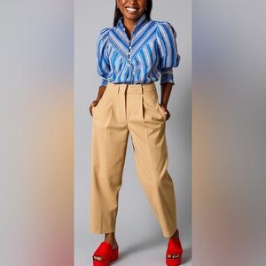 Hope for Flowers Khaki Cropped Pants 👖 Sustainable Chic Minimalist Quiet Luxury